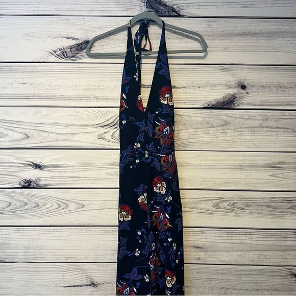 H&M Blue Floral Patterned Halter Jumpsuit - Picture 5 of 11